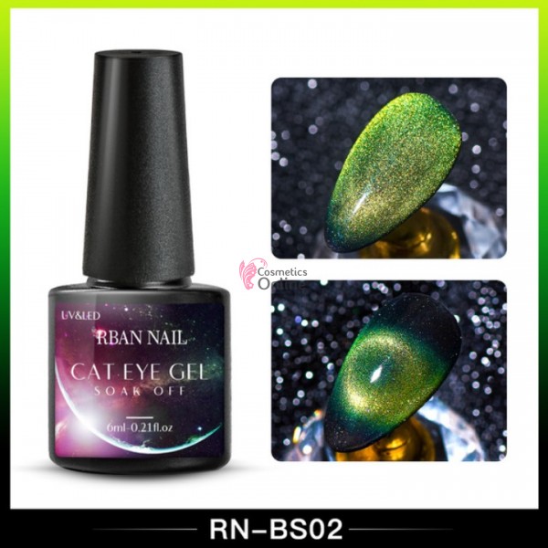 Oja semipermanenta Rban Nail 9D Cameleon Galaxy Cat Eye de 6 ml - BS02